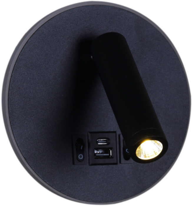 86203-9.2-001KT LED12W+USB BK Reluce