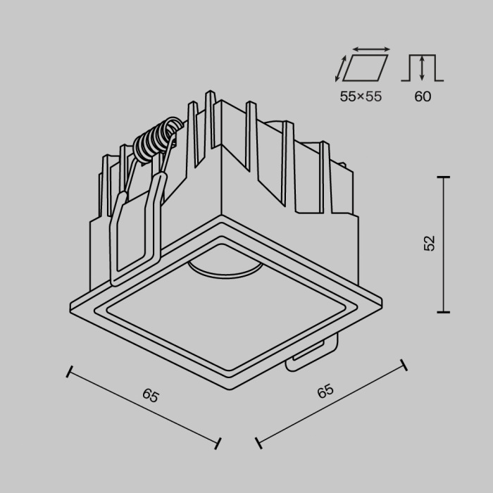 DL043-01-10W3K-SQ-W-1 Maytoni
