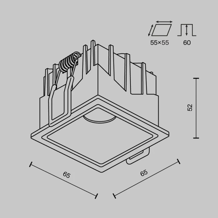 DL043-01-10W4K-SQ-W-1 Maytoni