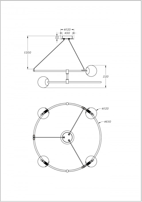 MOD317PL-04G Maytoni