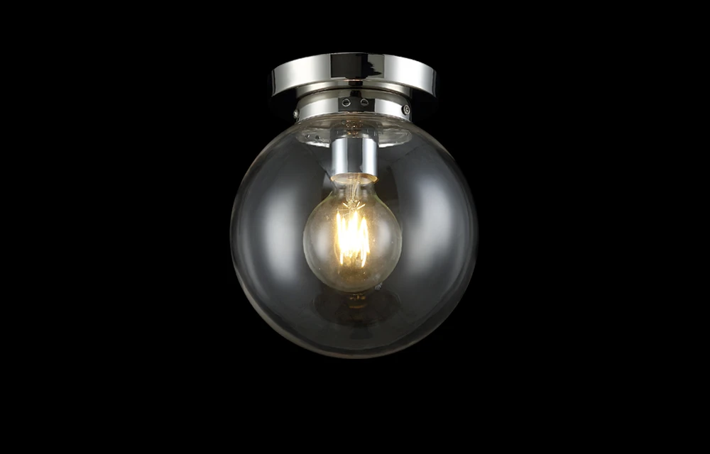 MARIO PL1 D200 NICKEL/TRANSPARENTE Crystal Lux