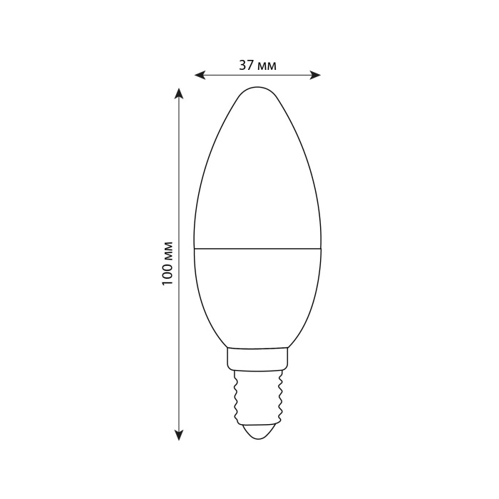 LED-C37-6W/4000K/E14/FR/DIM/SLS Volpe