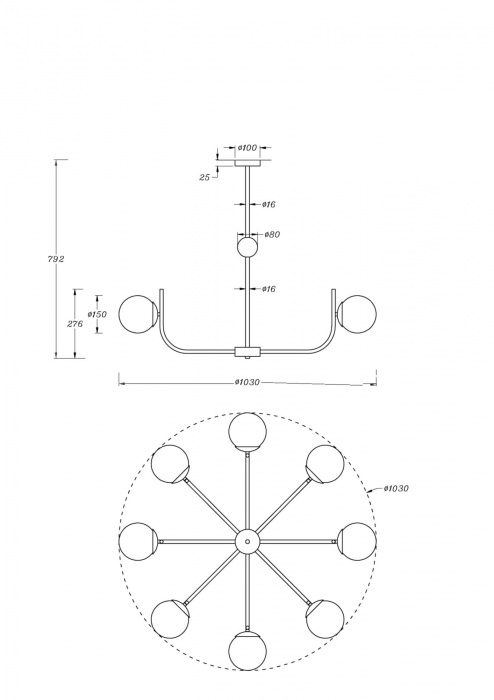 MOD109PL-08BS Maytoni