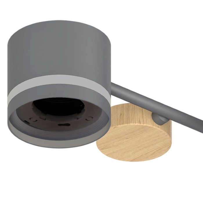 68730-0.3-10 GX53 GREY+WOOD Reluce