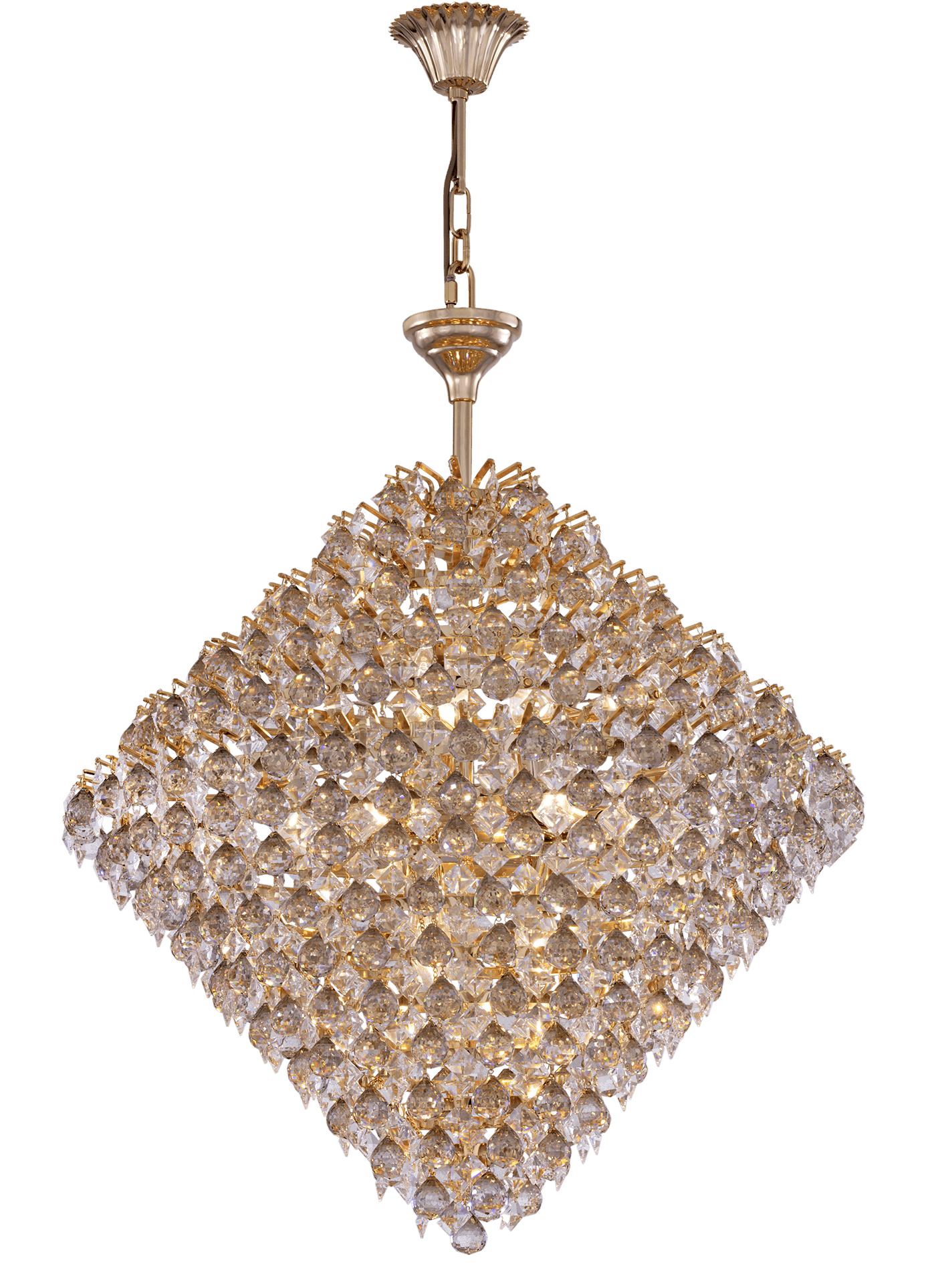 AS/21/2260/8 Gold Ball*Oct.Square Asfour Crystal