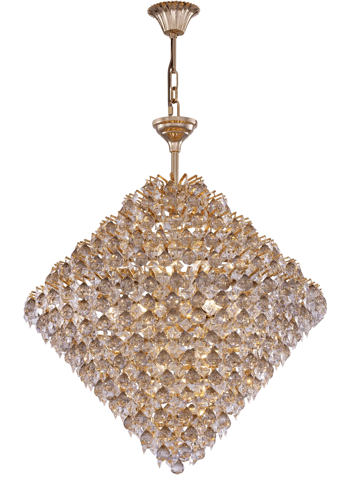 AS/21/2260/12 Gold Ball*Oct.Square Asfour Crystal