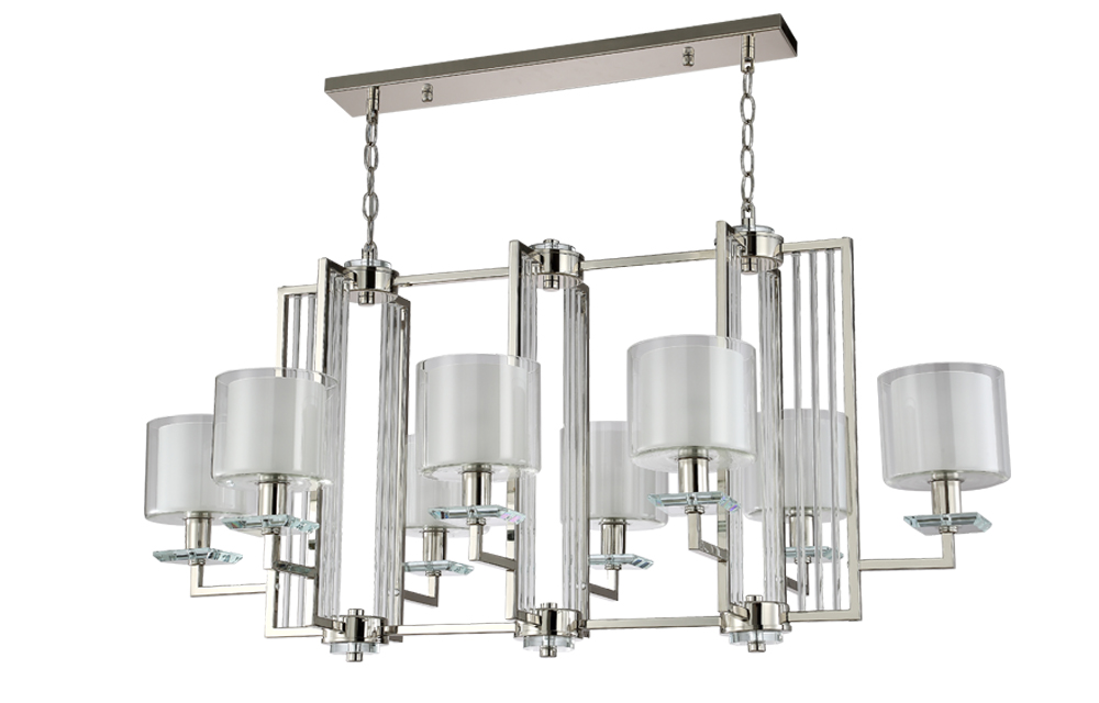 NICOLAS SP8 L1000 NICKEL/WHITE Crystal Lux