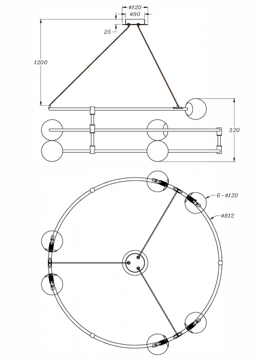 MOD317PL-06G Maytoni