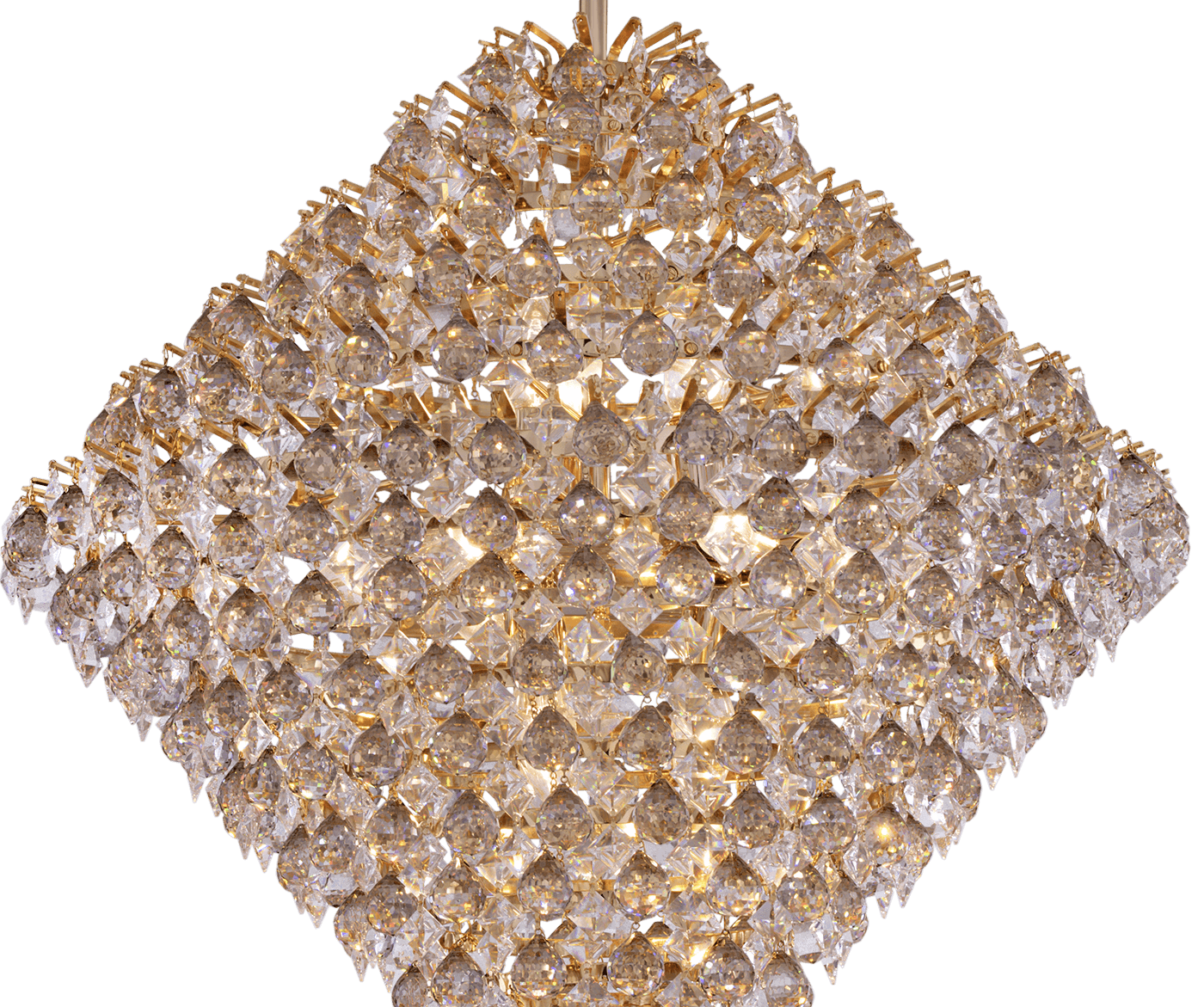 AS/21/2260/8 Gold Ball*Oct.Square Asfour Crystal