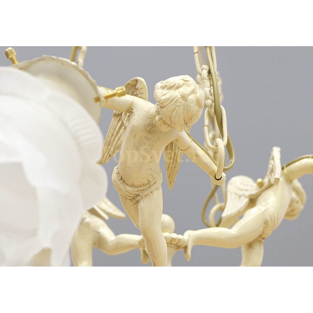 2081/6 IVORY- WHITE GLASS Nervilamp