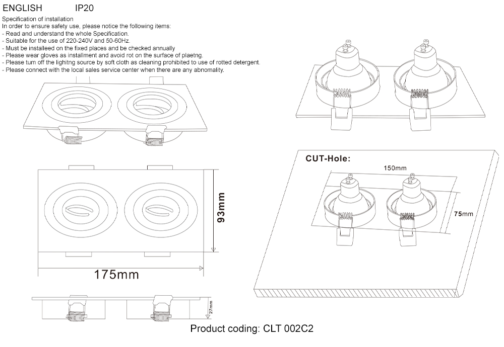 CLT 002C2 BL Crystal Lux