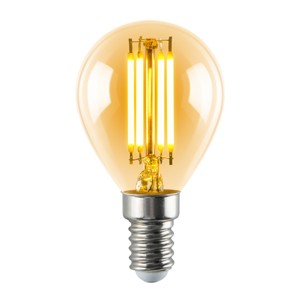 LED-G45-5W/AMBER/E14/VLF Volpe