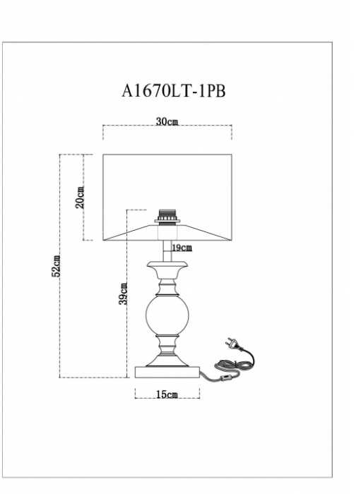 A1670LT-1PB Arte Lamp