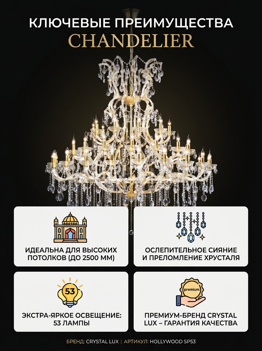 HOLLYWOOD SP53 GOLD Crystal Lux