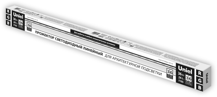 ULF-L52-36W/RGB/L100 DC24V IP65 SILVER Uniel