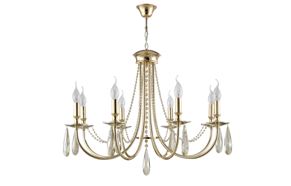 VICTORIA SP8 GOLD/AMBER Crystal Lux