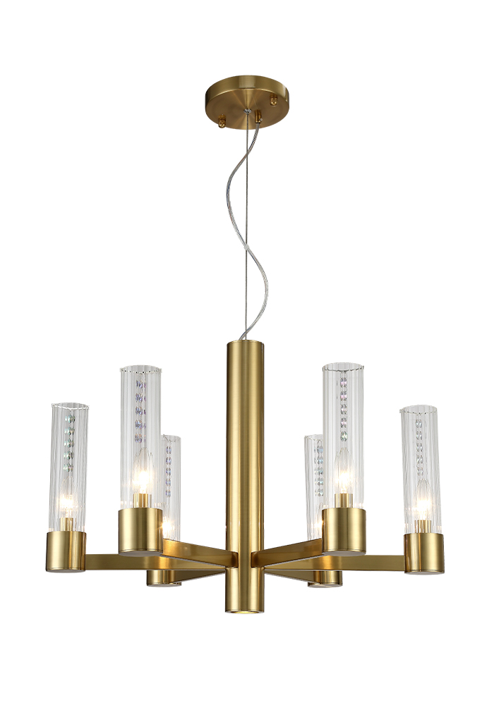 OTONO SP6+1 BRASS/TRANSPARENTE Crystal Lux