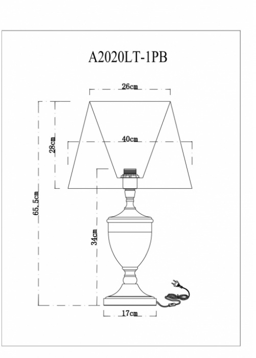 A2020LT-1PB Arte Lamp
