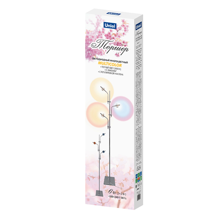 ULM-T641 3x2W/3000K CHROME MULTICOLOR Uniel
