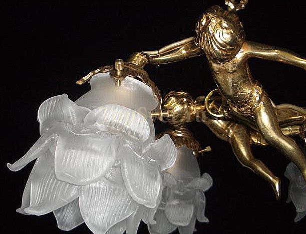 2080/3 FR.GOLD WHITE GLASS Nervilamp