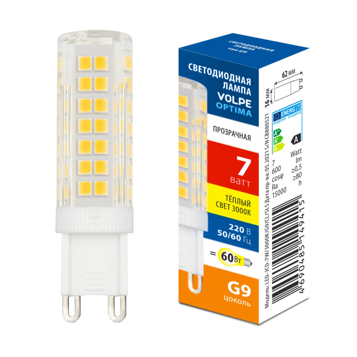 LED-JCD-7W/3000K/G9/CL/SLS Volpe