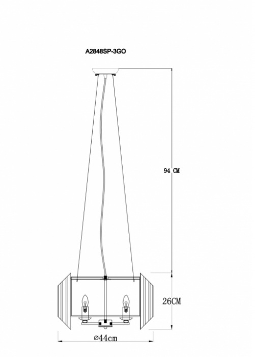 A2848SP-3GO Arte Lamp
