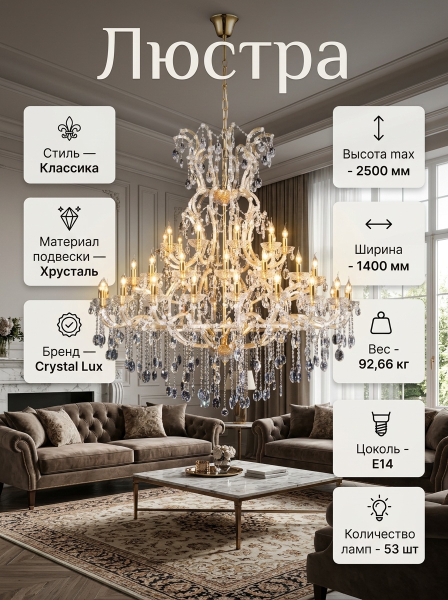 HOLLYWOOD SP53 GOLD Crystal Lux