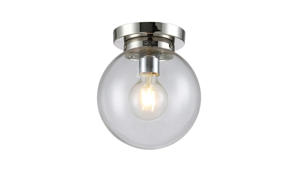 MARIO PL1 D200 NICKEL/TRANSPARENTE Crystal Lux