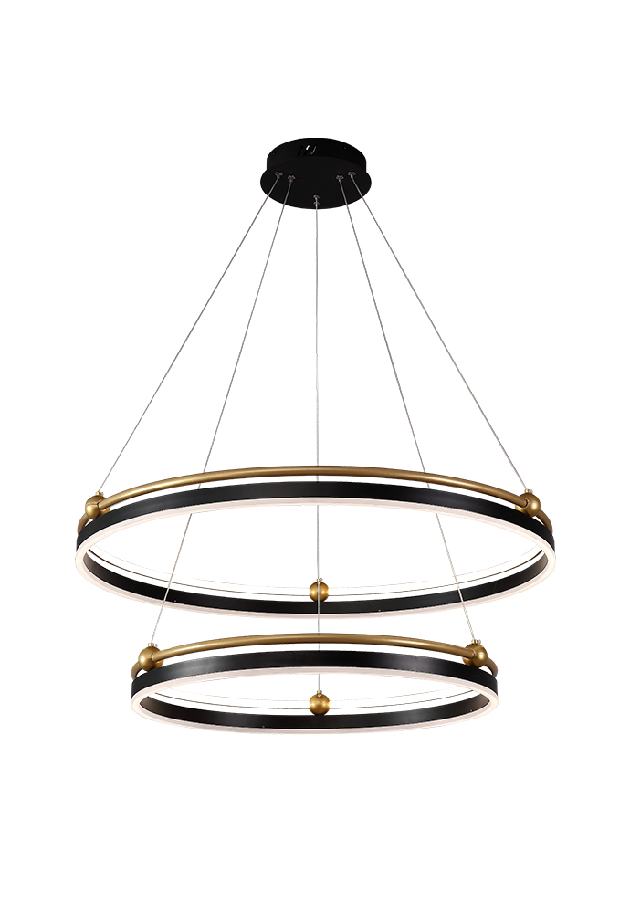 FERNANDO SP123W LED D600+800 BLACK/GOLD Crystal Lux