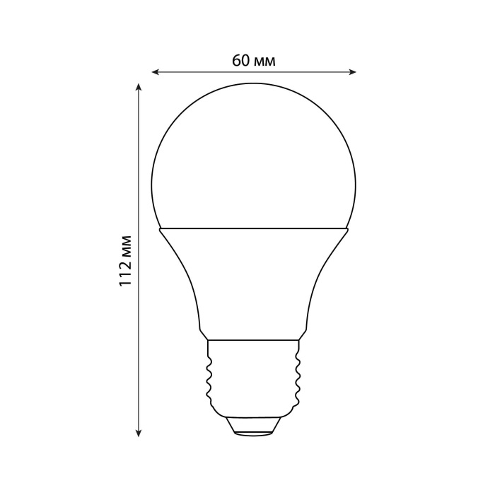LED-A60-6W/6500K/E27/FR/DIM/SLS Volpe
