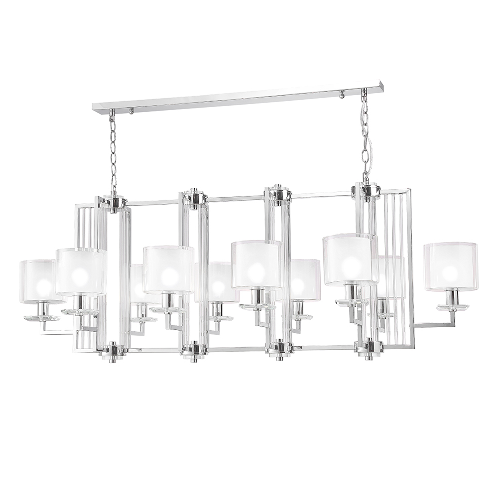 NICOLAS SP10 L1300 NICKEL/WHITE Crystal Lux