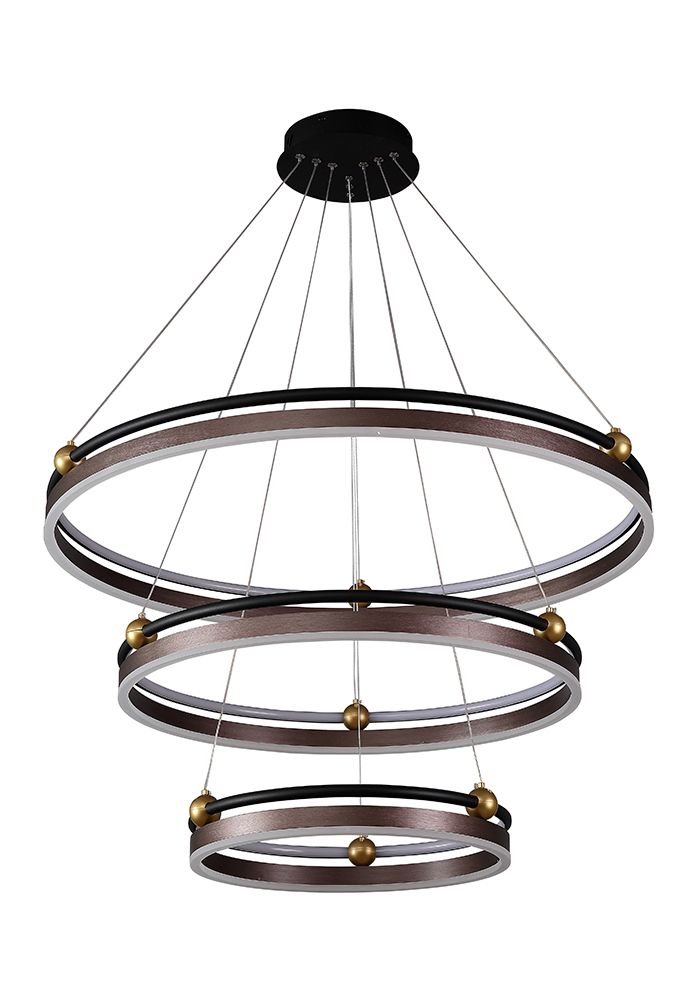 FERNANDO SP158W LED D400+600+800 COFFEE/BLACK Crystal Lux