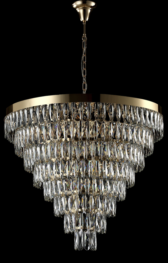 ABIGAIL SP22 D820 GOLD/TRANSPARENT Crystal Lux