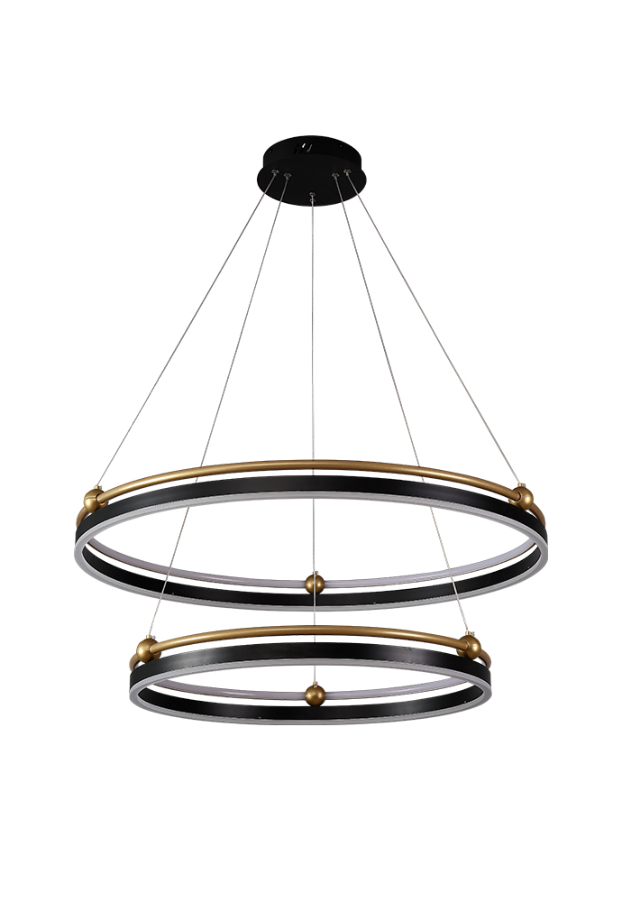 FERNANDO SP123W LED D600+800 BLACK/GOLD Crystal Lux
