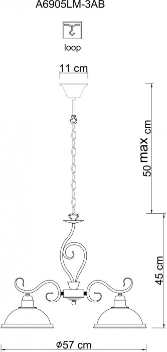 A6905LM-3AB Arte Lamp
